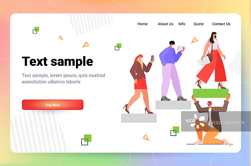 商业人士攀登职业阶梯图片素材