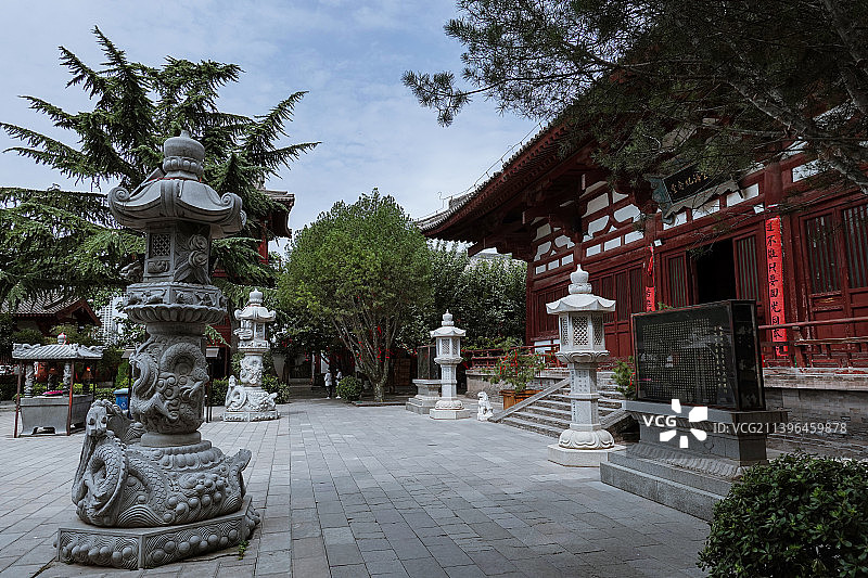 中国陕西西安青龙寺建筑风光图片素材