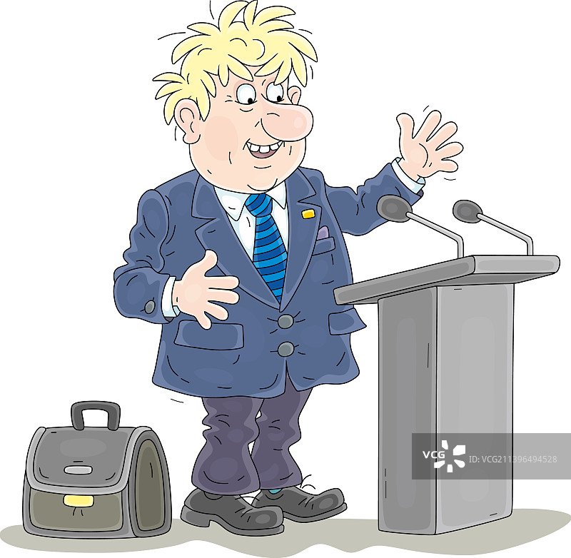 政府官员发表重要讲话图片素材