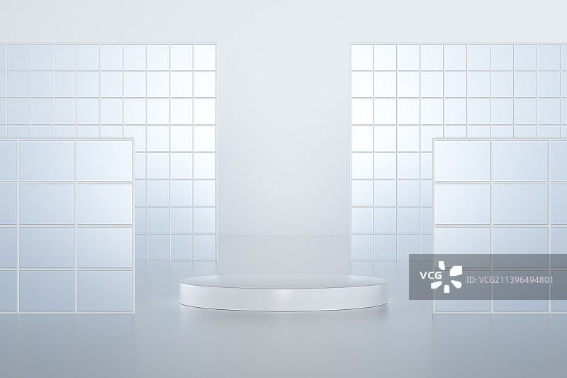 三维渲染空间展览背景图片素材