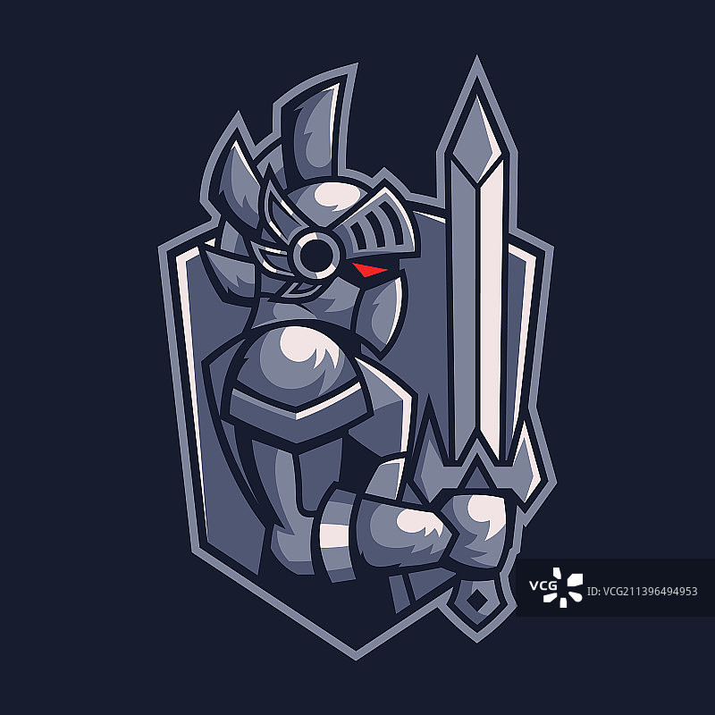 骑士战士剑客Logo设计图片素材