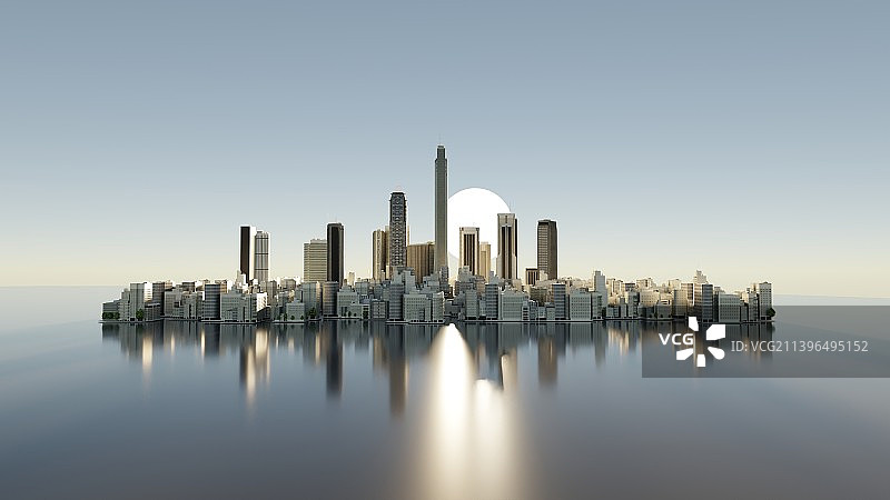 3的渲染的城市核心区景观图片素材