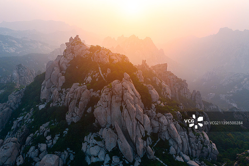 山东省青岛崂山日出图片素材