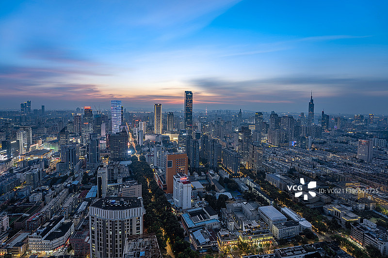 新街口夜景图片素材