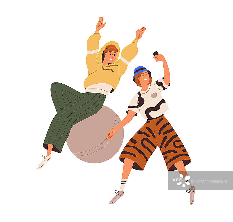 玩得开心的快乐年轻人图片素材