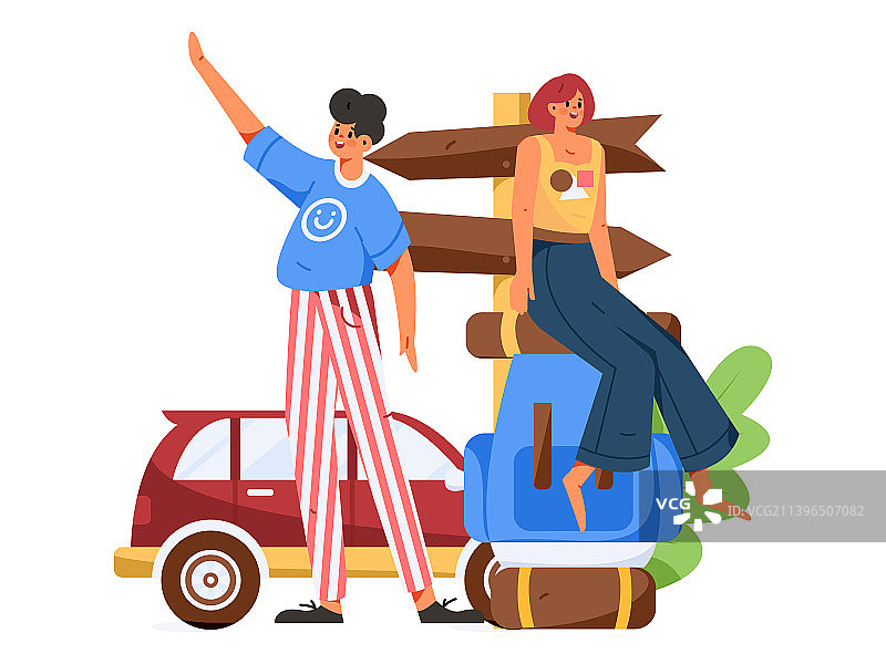 节假日旅游出行人物互联网背景矢量插画图片素材