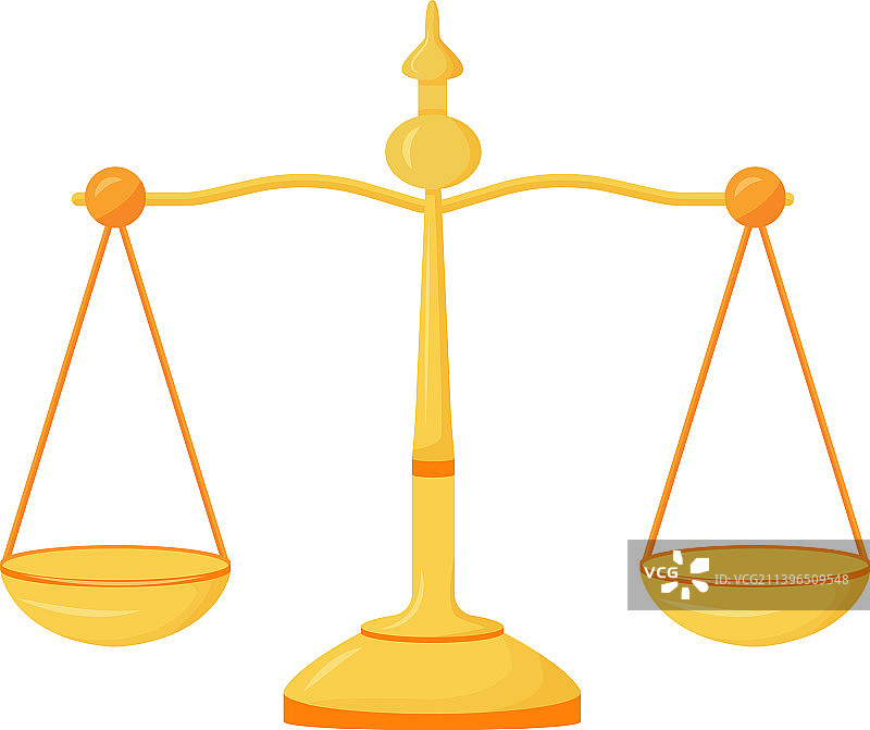 天平半扁平彩色物体图片素材