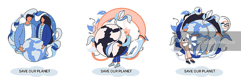 拯救地球：生态隐喻，地球日图片素材