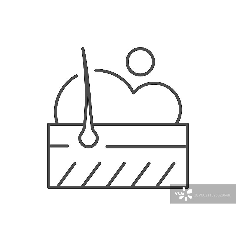 洗发线条轮廓图标图片素材