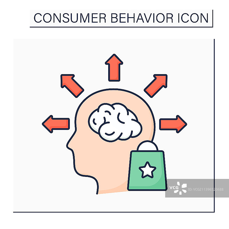 行为细分彩色图标图片素材