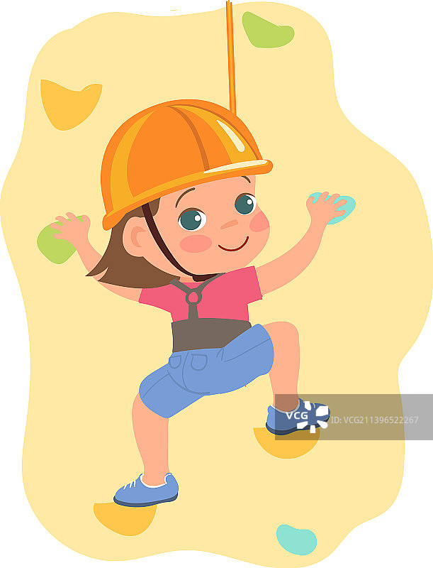 儿童攀岩运动图片素材