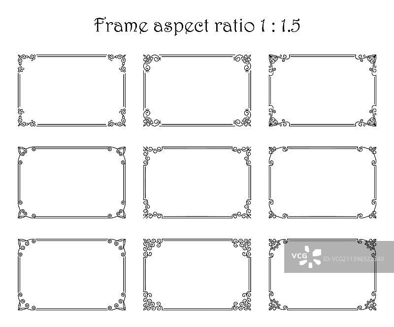 矩形花卉边框素材图片素材