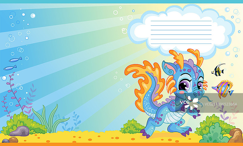 可爱美人鱼笔记本封面图片素材