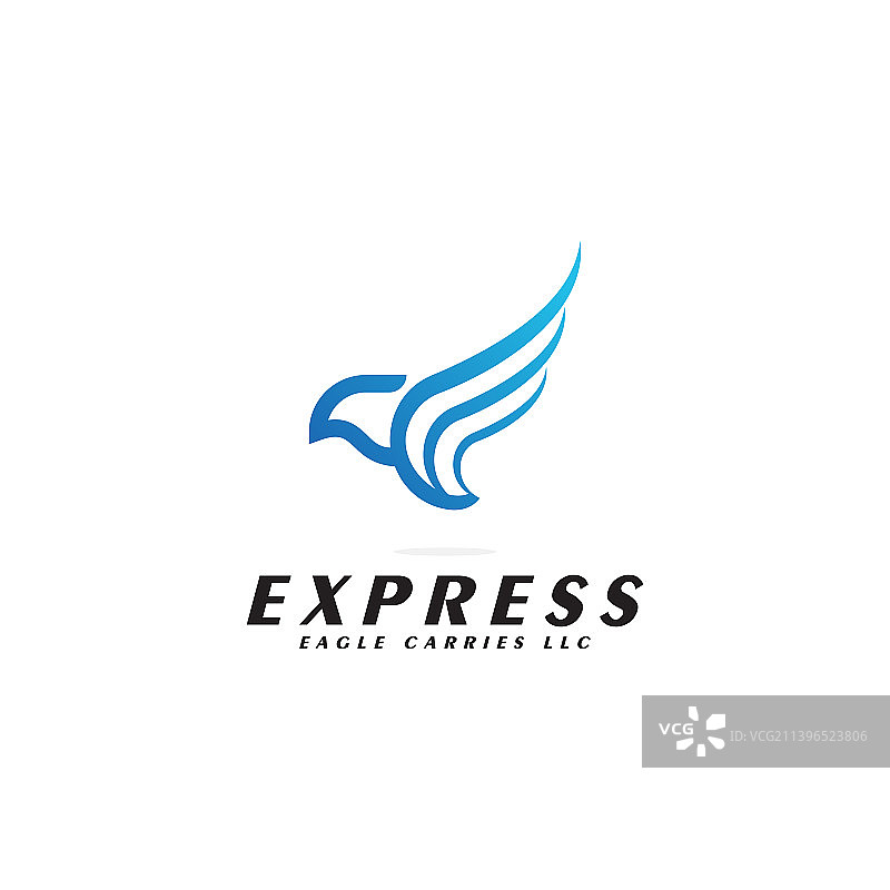 创意简洁老鹰标志设计图片素材