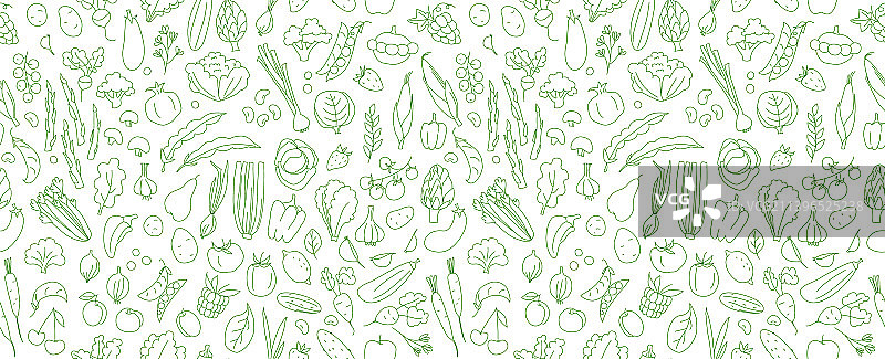 有机农场图案无缝背景图片素材
