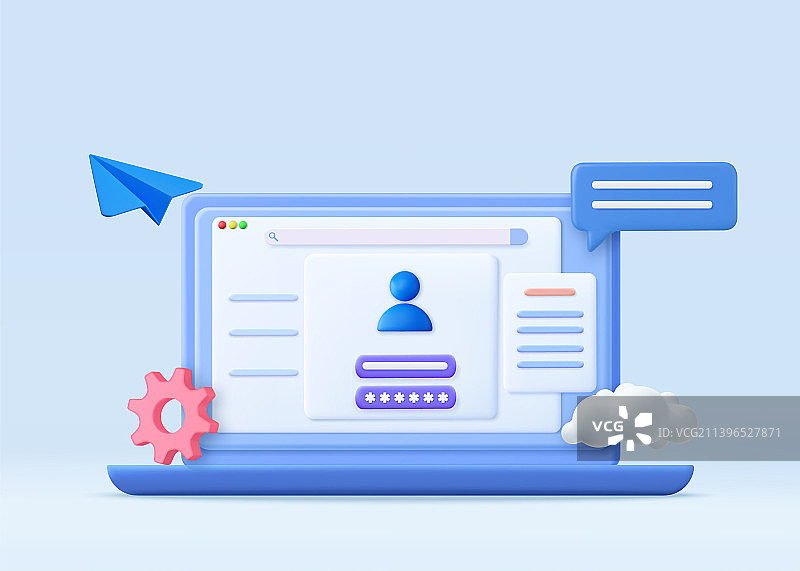 电脑、帐户登录名和密码图片素材