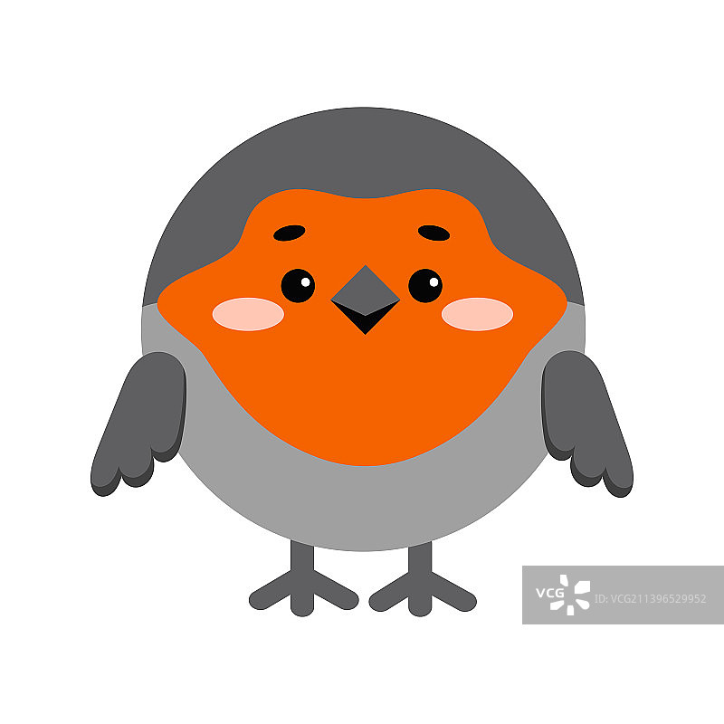 圆形森林知更鸟动物头像图标图片素材