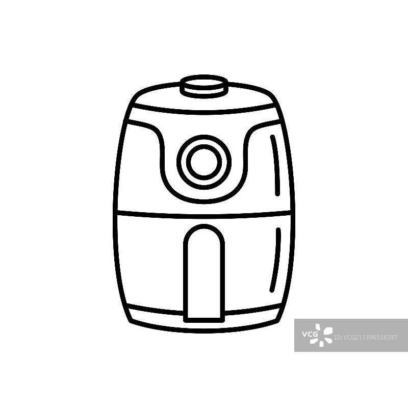 空气炸锅烹饪电器轮廓图标图片素材