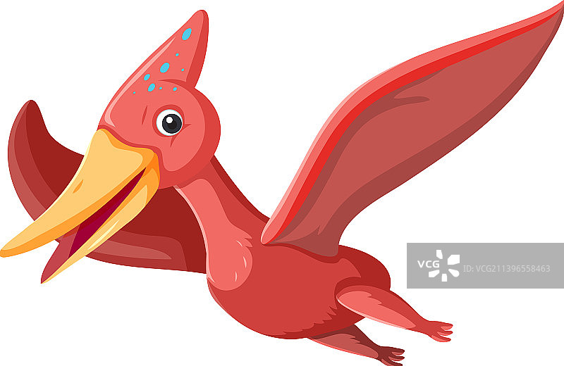 可爱的翼龙恐龙卡通图片素材