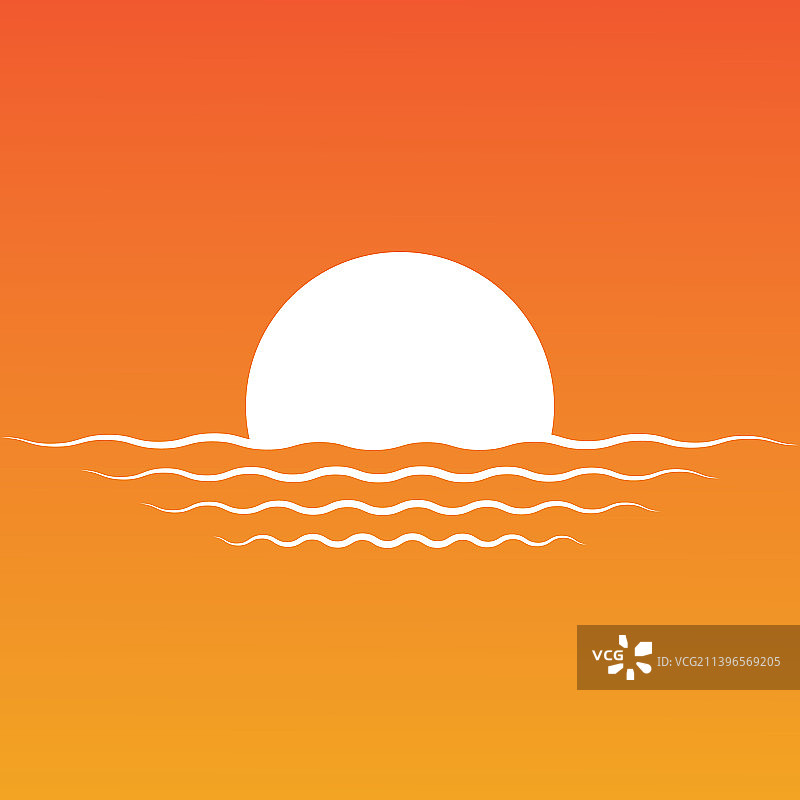 日落标志图片素材