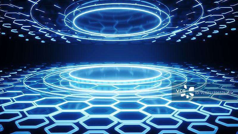 酷炫光科技空间场景图片素材