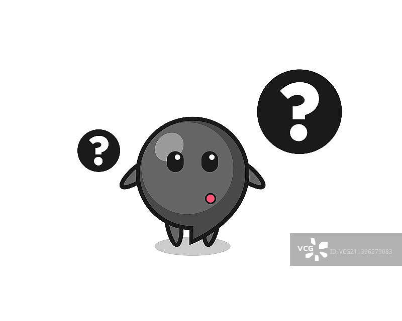 带有问号的逗号符号卡通图片素材