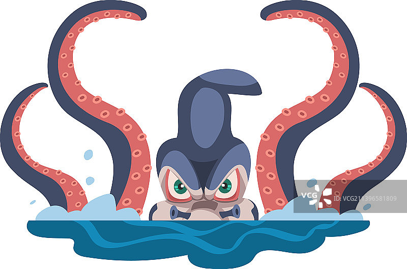 来自深海的巨型章鱼图片素材