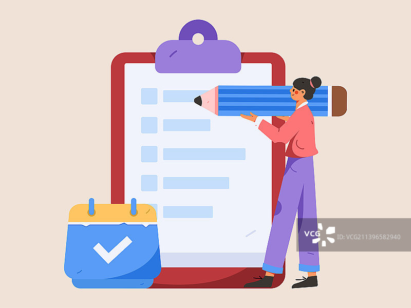 邀请好友进行问卷调查扁平矢量概念运营插画图片素材