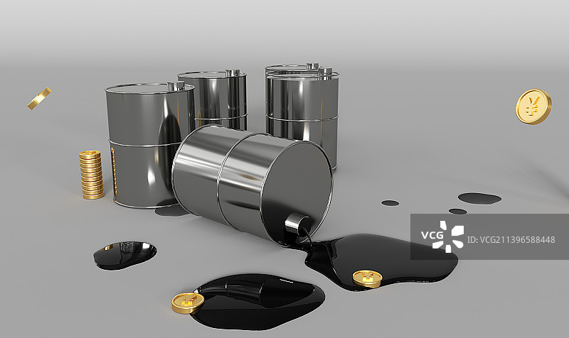 石油价格上涨下跌三维图图片素材