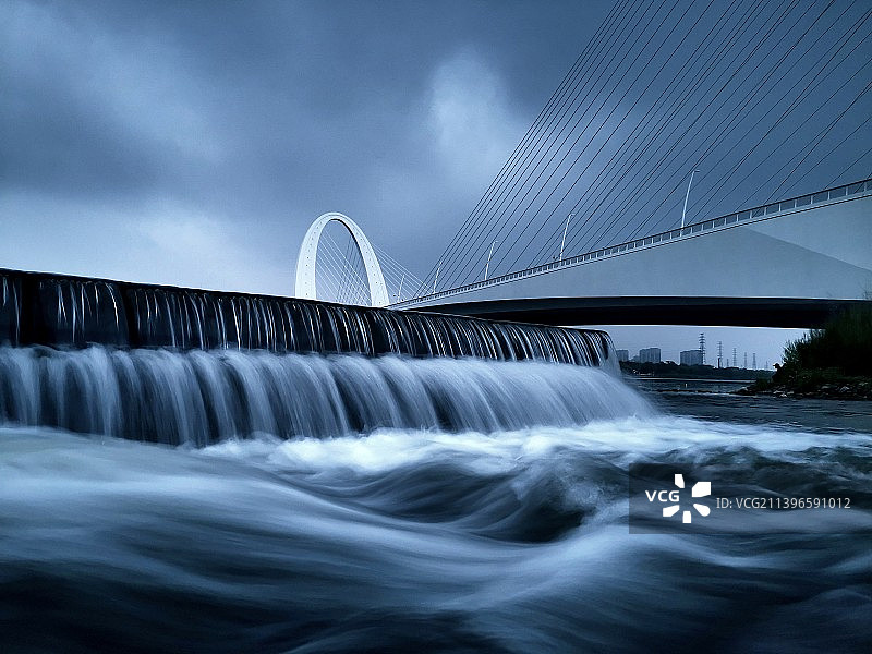 永定河的早晨图片素材