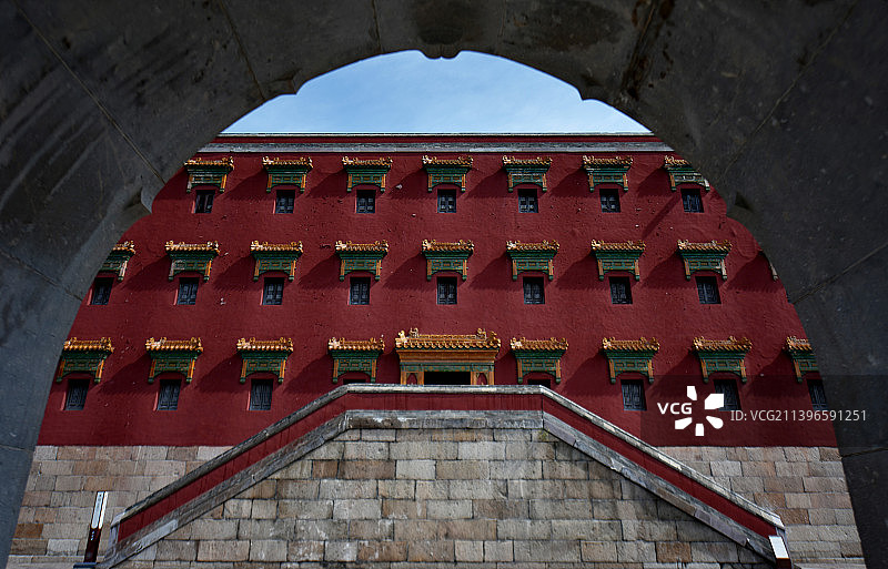 古朴典雅的河北承德须弥福寿之庙大红台建筑图片素材