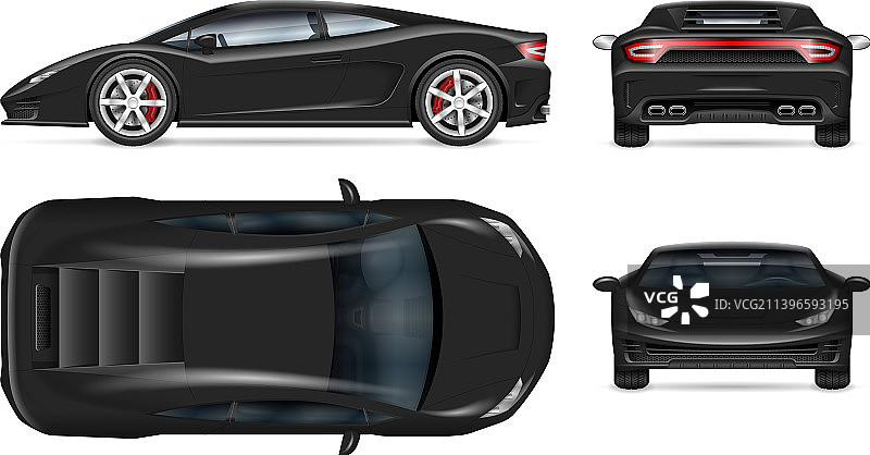 黑色赛车模型孤立载具模板图片素材