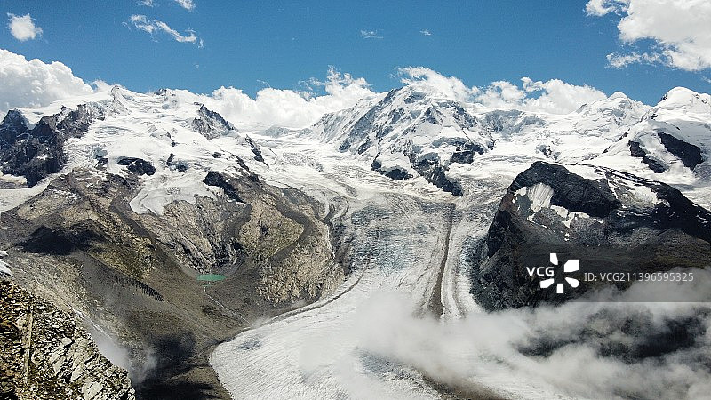 阿尔卑斯的戈纳尔冰川图片素材