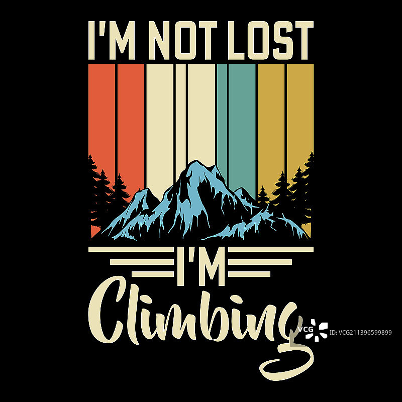 复古攀岩T恤设计图片素材