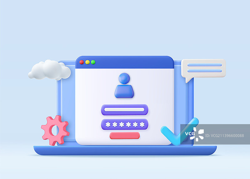 电脑、帐户登录名和密码图片素材