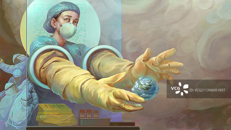 新冠病毒核酸检测抗疫第一线固定检测点图片素材