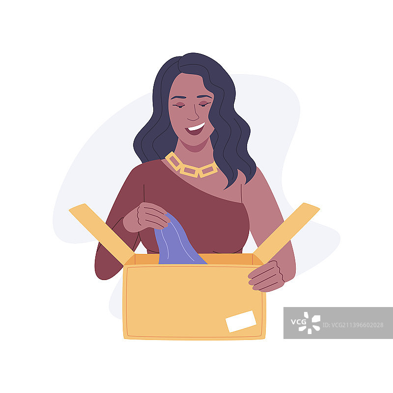 订单送达卡通插画图片素材