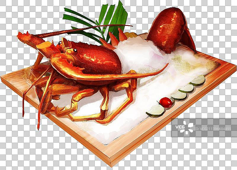龙虾刺身海鲜美食餐饮图片素材