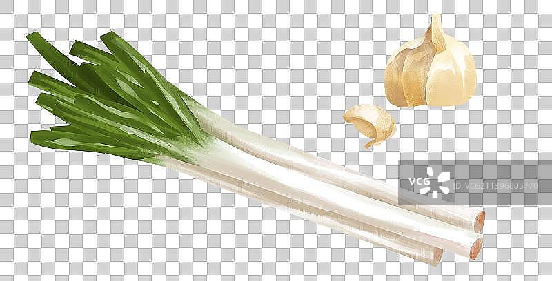 大蒜和大葱图片素材