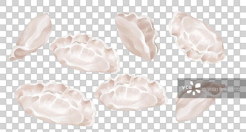 手绘饺子元素图片素材