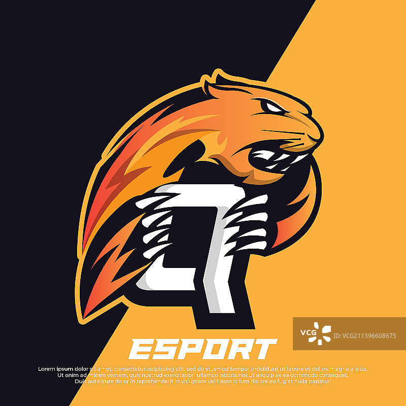 首字母Q猎豹电竞logo设计图片素材