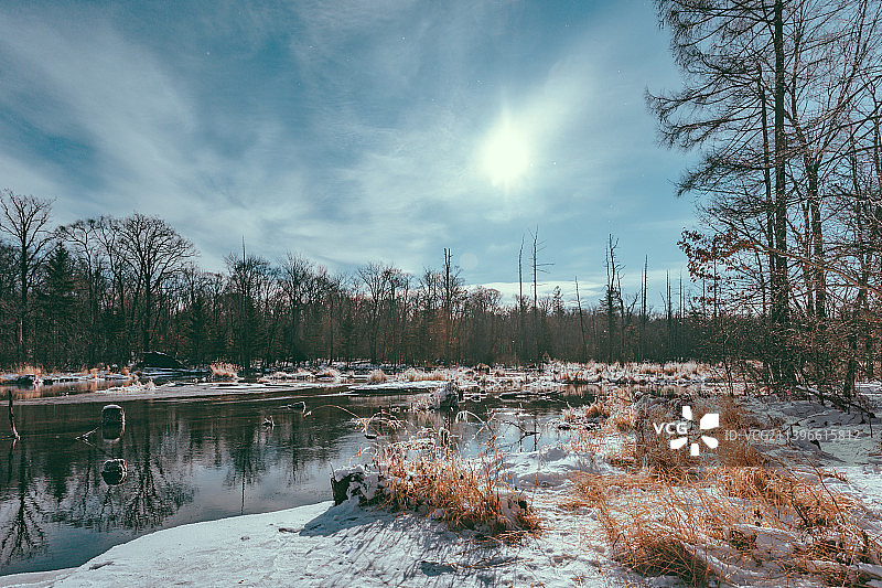 中国吉林长白山魔界风景区冬景图片素材