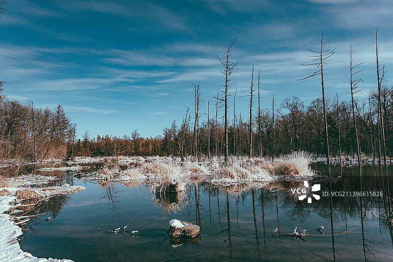 中国吉林长白山魔界风景区冬景图片素材