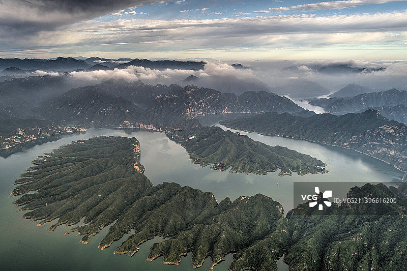 蟠龙湖潘家口水库喜峰口长城图片素材