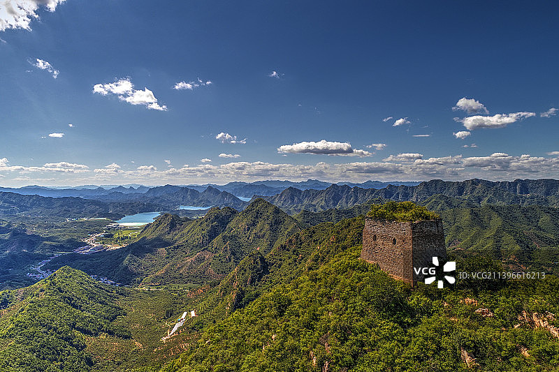 蟠龙湖潘家口水库喜峰口长城图片素材