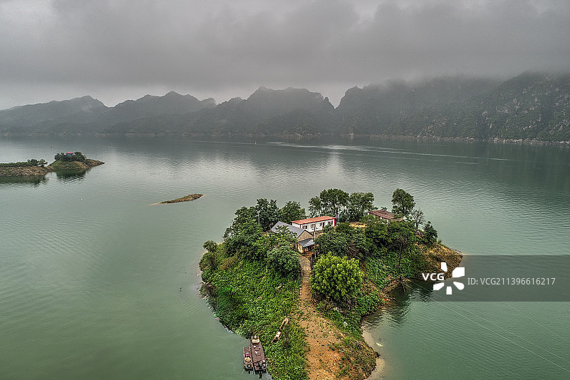 蟠龙湖潘家口水库喜峰口长城图片素材