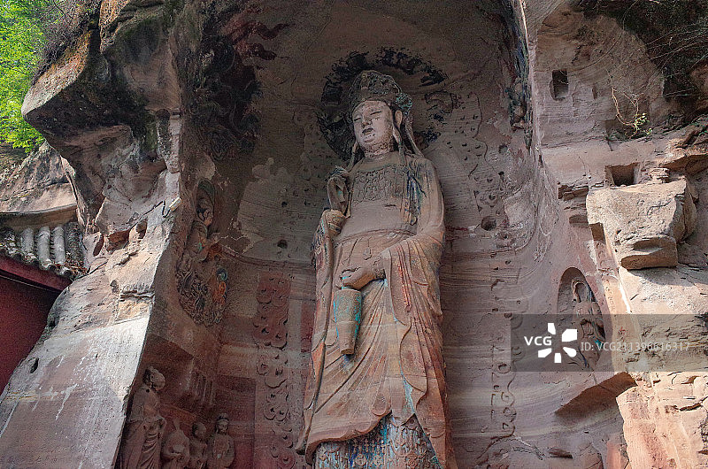 四川安岳石刻圆觉洞图片素材