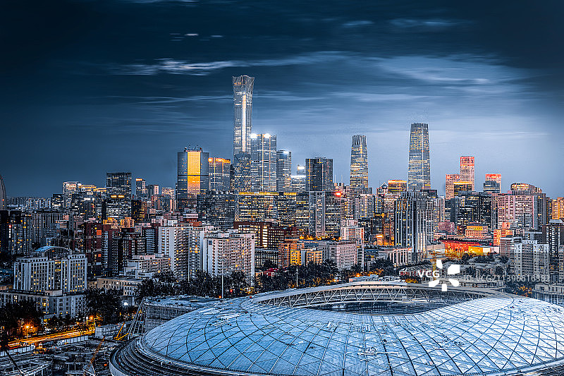 北京工体&国贸建筑群图片素材