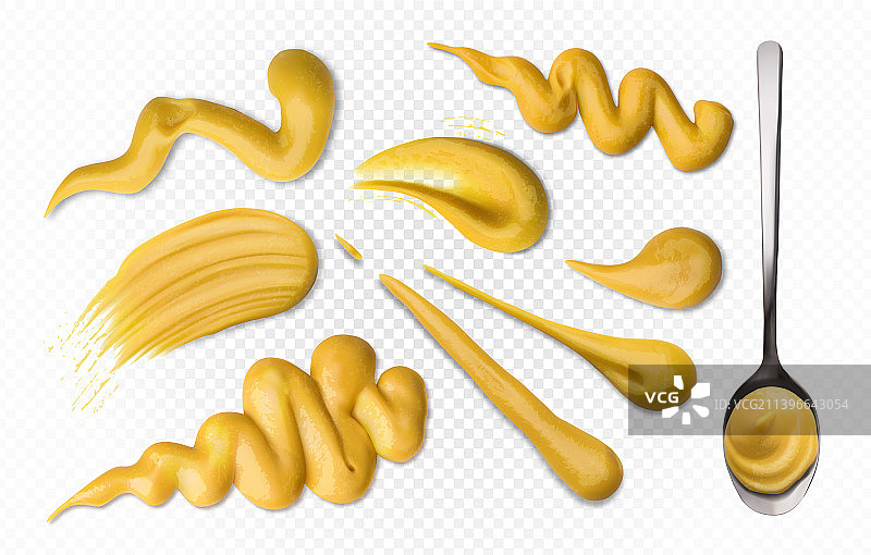 不同形状的芥末图案图片素材