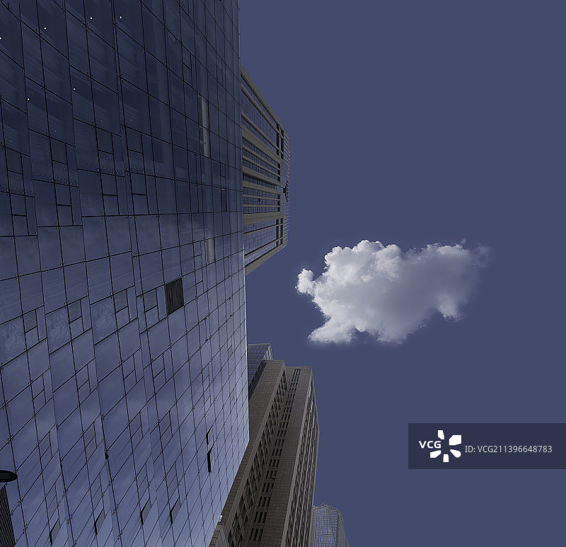 城市里的一线天空图片素材